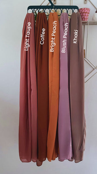 Chiffon Hijab Scarf | Choice of Colours & Sizes