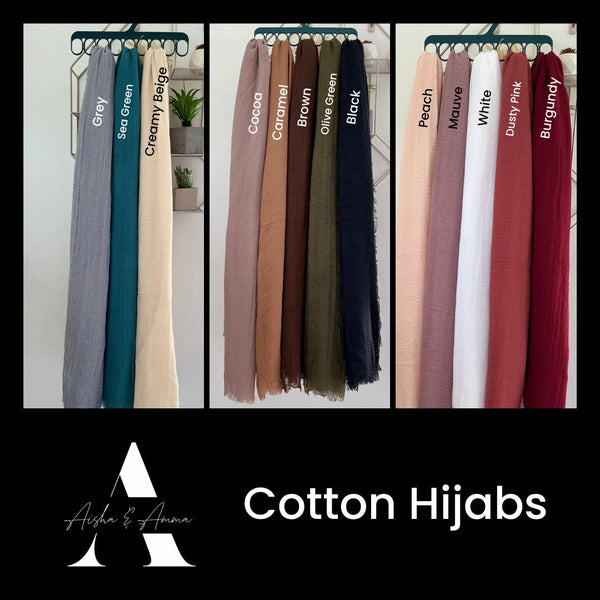 Cotton Hijab Scarf | Choice of Colours
